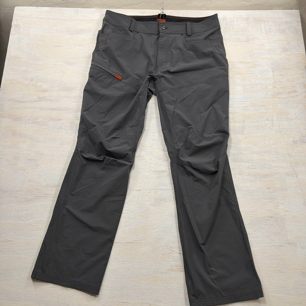 Brunt Pants The Costello Ripstop 36x32 Workwear Stretch Multi-Pocket Gray Mens